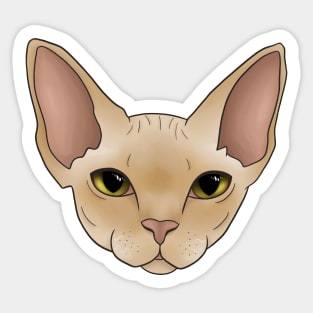 Devon Rex Cream Sticker